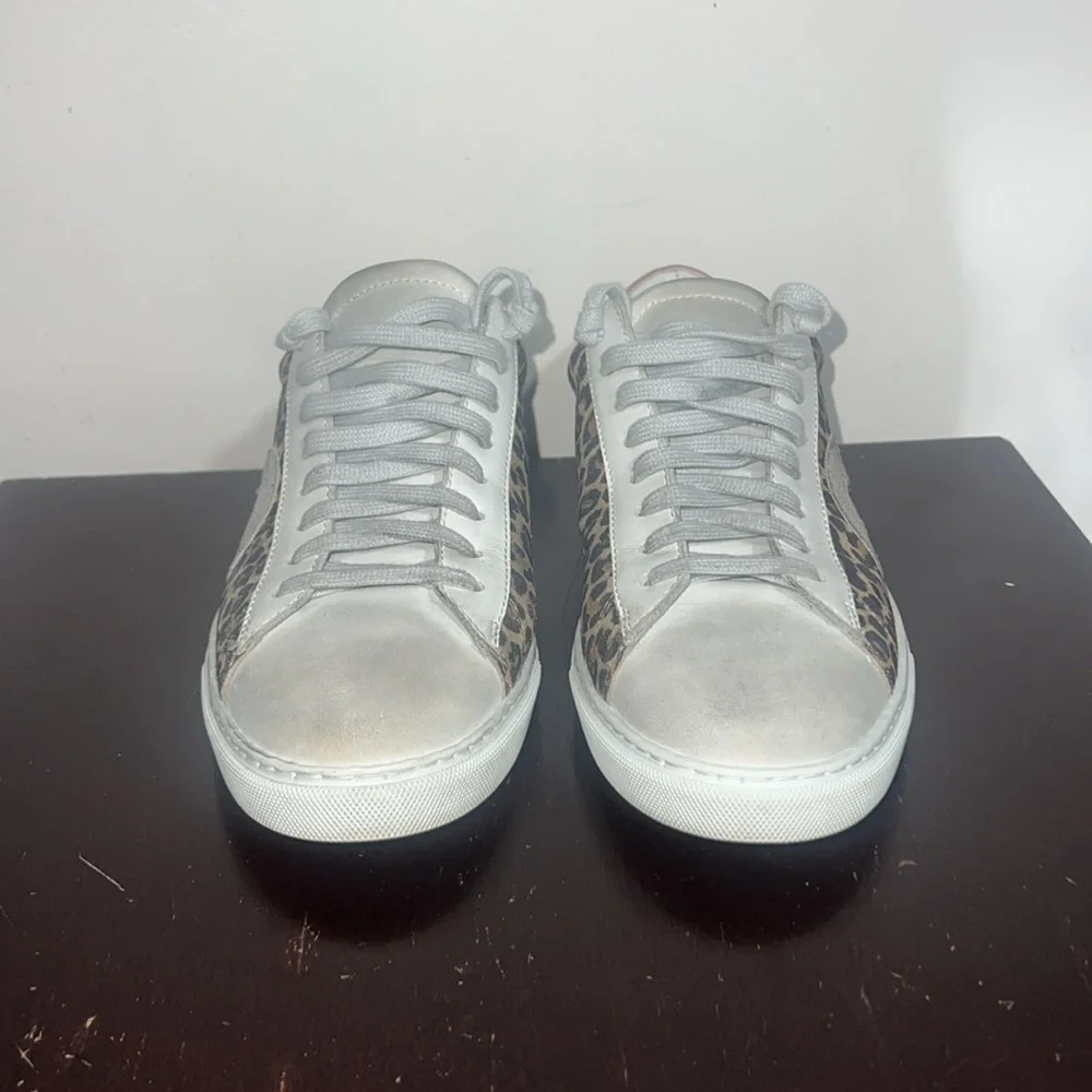 Oliver Cabell Women’s Low 1 Leather Sneakers in Leopard, size 37